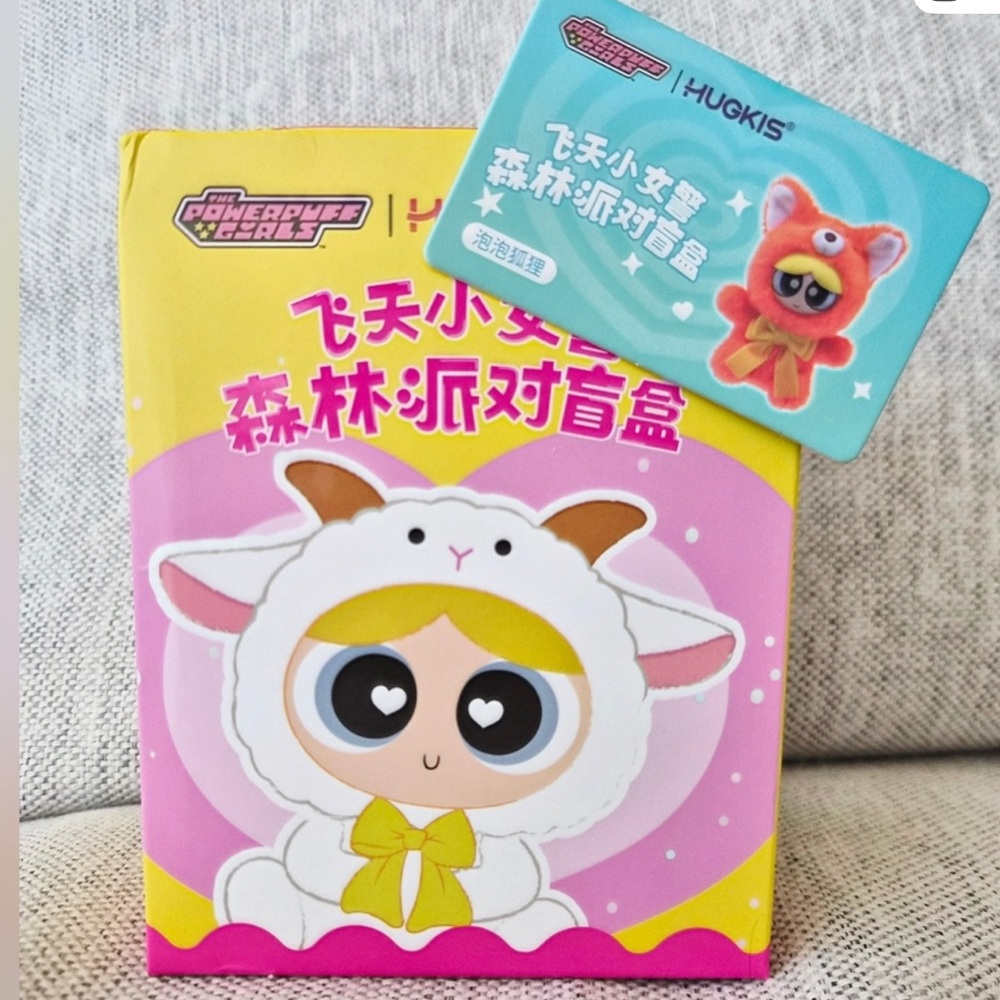 hugkis Power Puff Girls Plush Blind Box - White and Pink